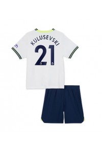 Fotbalové Dres Tottenham Hotspur Dejan Kulusevski #21 Dětské Domácí Oblečení 2022-23 Krátký Rukáv (+ trenýrky)